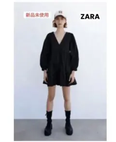 【新品　未使用】ZARA ポプリンワンピース