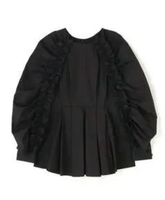 NATURAL BEAUTY BASIC フリルスリーブペプラムブラウス