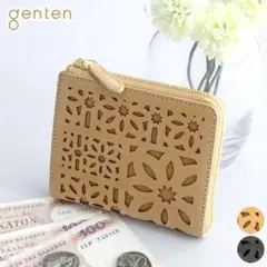 【美品】genten ゲンテン マルチカットワークミニ二つ折り財布L字ファスナーのサムネイル