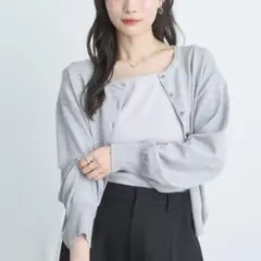 earth music & ecology グレー カーディガン