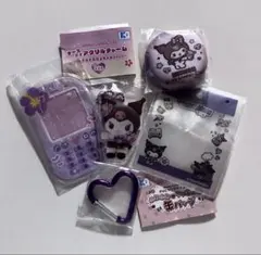 クロミ ケースつきアクリルチャーム ふわふわ♡クッキー風缶バッジ 2点