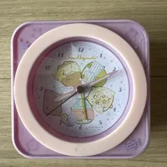 すみっコぐらし キャラクター時計 ピンクパープル
