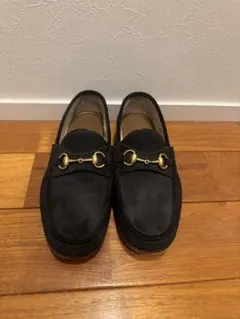GUCCI 1990年代　デッドストック　ローファー　23cm GUCCI デッドストックホースビット ローファー90s スエード - メルカリ