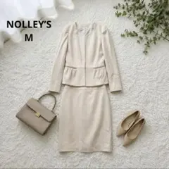 NOLLEY’S ノーカラースカートスーツセット M 上品　通勤　ビジネスのサムネイル