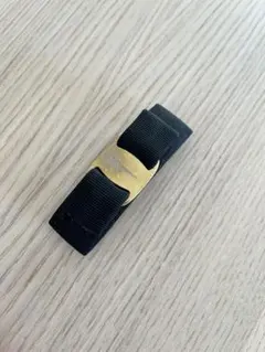 Salvatore Ferragamo ブラックリボン バレッタ