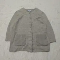 maria ニット セーター カーディガン ベージュ XL 大きいサイズ レトロ