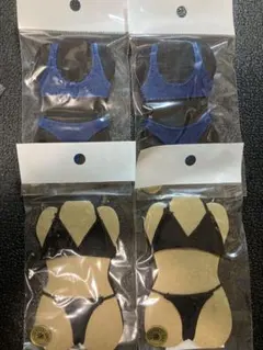 キューティーズ　1/6サイズドール汎用　ビキニ　デニム　黒　4つセット　未開封