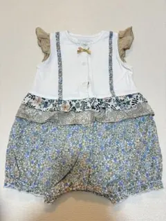 フィヨデュベベルダクティオン bebe リバティ柄カバーオール　70サイズ