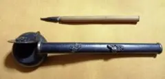 時代　矢立て　筆付き　花細工　造りの良い品のサムネイル