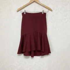膝丈スカート マーメイドスカート 赤