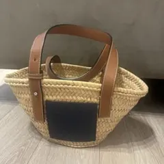 LOEWE バスケットバッグ かごバッグ　限定色　ネイビー　スモールのサムネイル