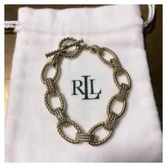 新品 RALPH LAUREN ゴールドチェーンブレスレット ロゴチャーム - メルカリ