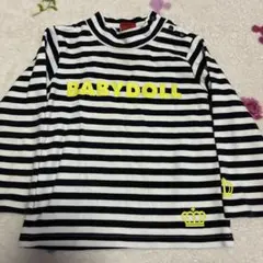 BABYDOLL 黒白ストライプ Tシャツ 90