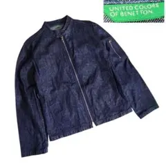 BENETTON ライダース風デニムジャケット・短丈 ジップアップ 69268のサムネイル