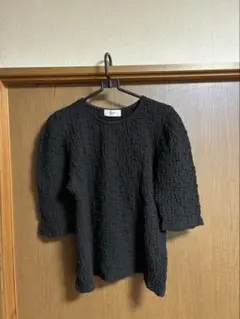 BEAMS HEART 黒 五分袖 トップス