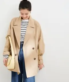 VIS 撥水・花粉ガード ミドル丈トレンチコート