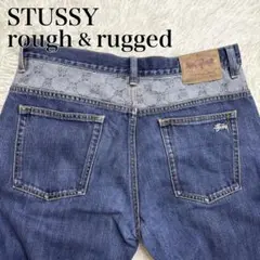 stussy デニム ダークブルー 中古美品☆STUSSYステューシーダークブルー デニム七分丈シャツ