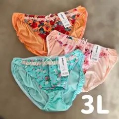 2XL(3L)3枚セット レディース ショーツ 下着 まとめ売り パリシェ 新品