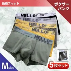 ボクサーパンツ ブリーフ メンズ ローライズ M 5枚セット シンプル 下着