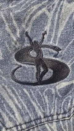 ヤードセール 青ステッチの黒色デニム ヤードセール 青ステッチの黒色デニム - メルカリ