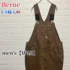 ●O40【US輸入】ダック生地 オーバーオール ブラウン系men's【W42】