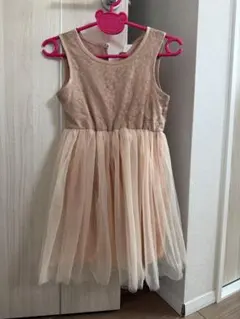 ベージュ レース チュール ドレスのサムネイル