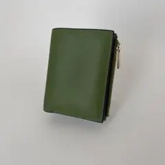 【美品/現行】Valextra コンパクトウォレット　二つ折り　グラスグリーンのサムネイル