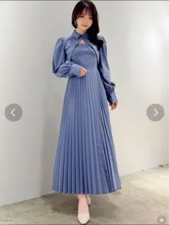 専用アナイANAYIシアードビーボウタイプリーツワンピース38 - メルカリ