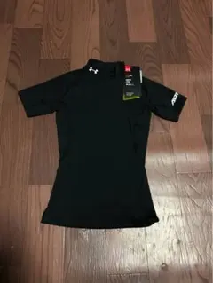 50%オフ アンダーアーマー YMD ブラック アンダーシャツ 半袖 ハイネック