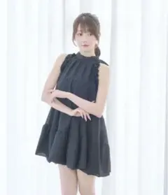 ロゼミューズ Sheer flare ribbon mini dress - メルカリ