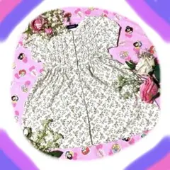 ✨超美品✨ラルフローレン女の子半袖ワンピース90㎝花柄　綿100% 日本製可愛い