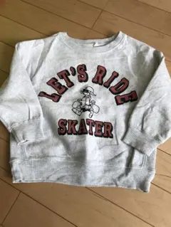 Let's Ride Skater トレーナー 110サイズ　裏起毛　長袖　白