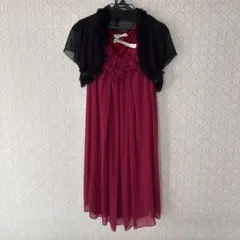 パーティードレス ボレロ付き ワインレッドのサムネイル