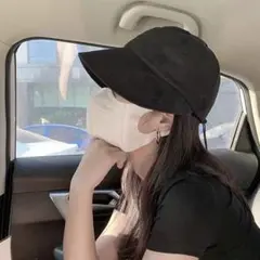 レディースキャップ 帽子 カジュアル UVカット アウトドア ブラック