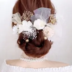 No.32 ゴールド、アイボリー系 髪飾り 全14パーツ