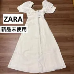 新品未使用タグ付きZARA パフスリーブワンピースXSのサムネイル