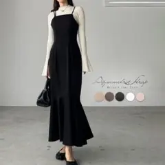 Louere アシメストラップマーメイドキャミワンピース