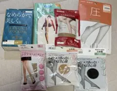 【7種】 ストッキング ひざ丈 ベージュ ブラック