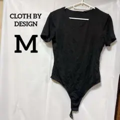 美品✨️CLOTH BY DESIGN【M】無地 半袖 ブラック ボディスーツ