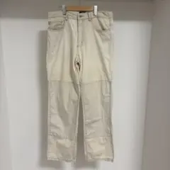 STUSSY ダブルニー ワークパンツ 32 アイボリー