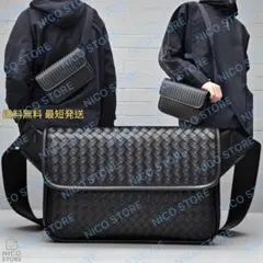 ショルダーバッグ 斜め掛け 肩掛け 軽量 ショルダー ボディーバック 黒色 新品