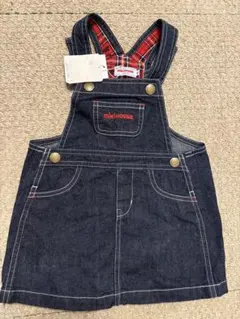 mikiHOUSE ダークデニム ジャンバースカート