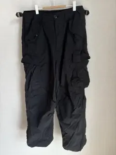 ワークマン購入　ブラックカーゴパンツ 多ポケット　メンズSサイズ　中古