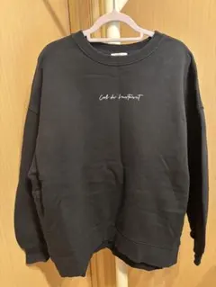 【LOWRYS FARM】ブラック スウェット 裏起毛 ゆったりサイズ