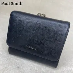Paul Smith ポールスミス がま口三つ折り財布 コンパクトウォレット 黒