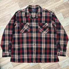 90s ラルフローレン SKI CAMP ネルシャツ 開襟 オープンカラー XL