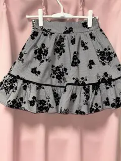 evelyn フラワープリント フレアスカート