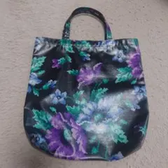 FEILERフェイラー ハンドバッグ 花柄 トートバッグ黒紫