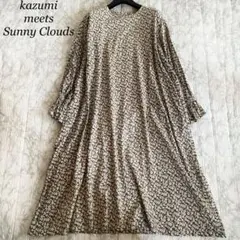 サニークラウズ　ワンピース　花柄　フラワー　kazumi Aライン　ロング