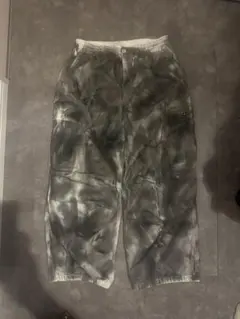 【GU】リメイクカーゴパンツ　グレーホワイト